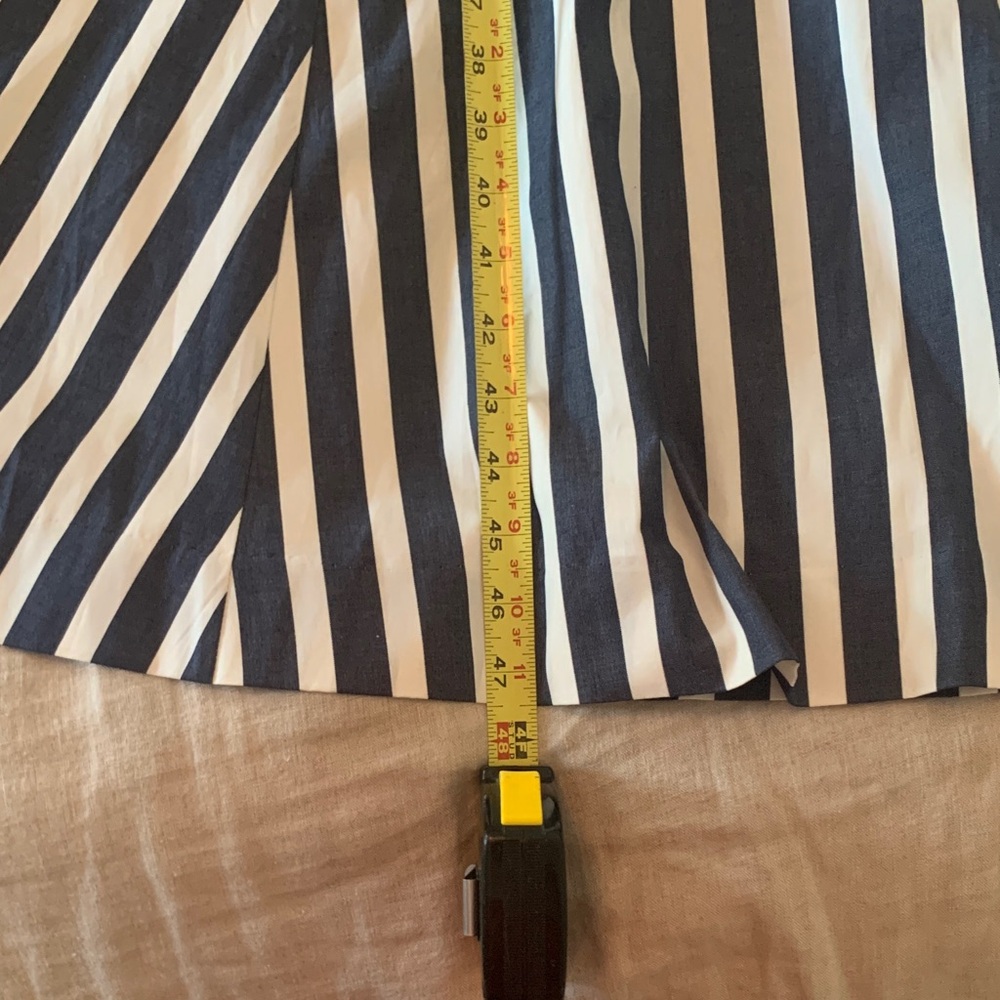 Veronica Beard Striped Navy and Cream Midi Dress - Picture 8 of 12